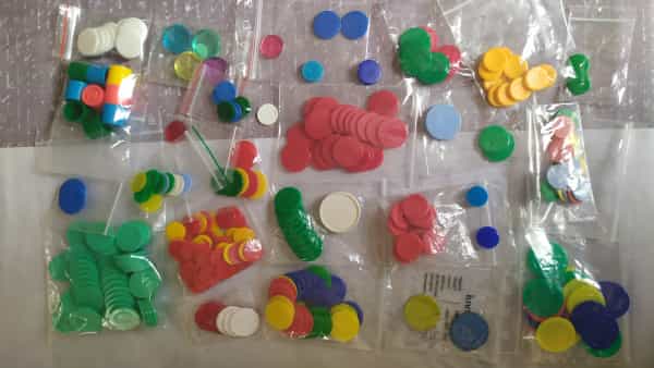 Jetons ronds en plastique